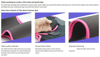 Waist Trainer for Women,3 In 1 Waist Thigh Trimmer and Weight Loss for Workout,Body Shaper Weight Loss Butt Lifter Waist Trainer