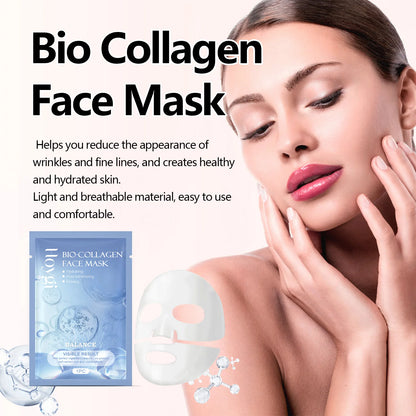 Collagen Facial Mask Anti Aging Reduce Fine Lines Wrinkle Removal Brightening Firming Hydrating Shrinking Pore Moisturizing Mask