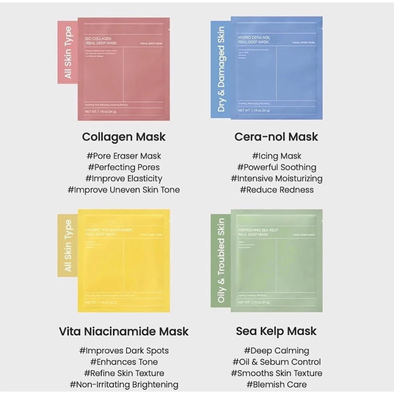 Collagen Mask Korean Facial Care Longlasting Deep Moisturizing Firming Smooth Skin Brightening Gentle Moisturizing Hydrogel Mask