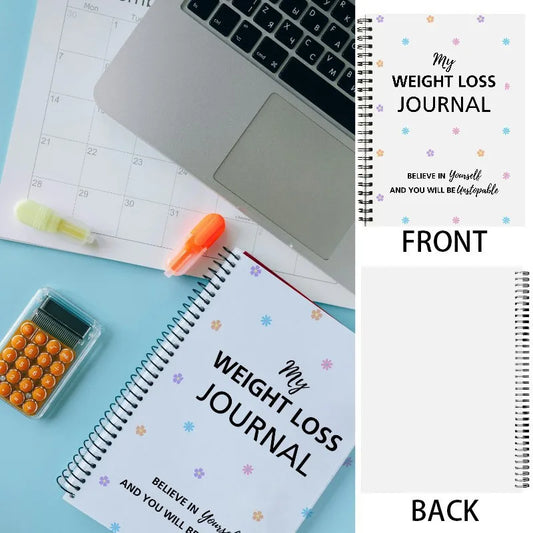 Weight Loss Planner Daily Weekly Exercise Journal Fitness  Pounds Lost & Body Measurement Notebook For Men Women Gym Enthusiasts