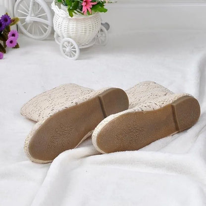 Summer Shoes Breathable Mesh Summer Boots Women Flat Heel Ankle Botas Womens Boots Fashion Cut-Outs Brand ZH262