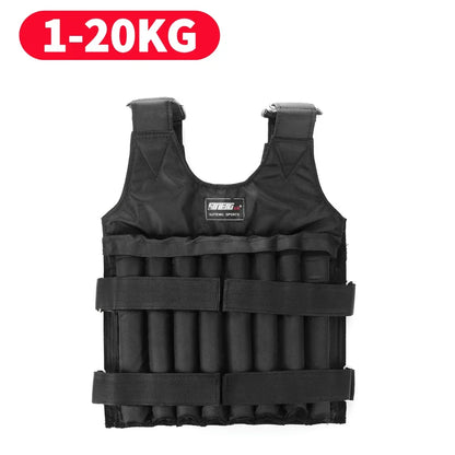 3/15/35kg Weight Vest Adjustable Workout Weight Jacket Weighted Exercise Vest for Boxing Training Workout Running Fitness