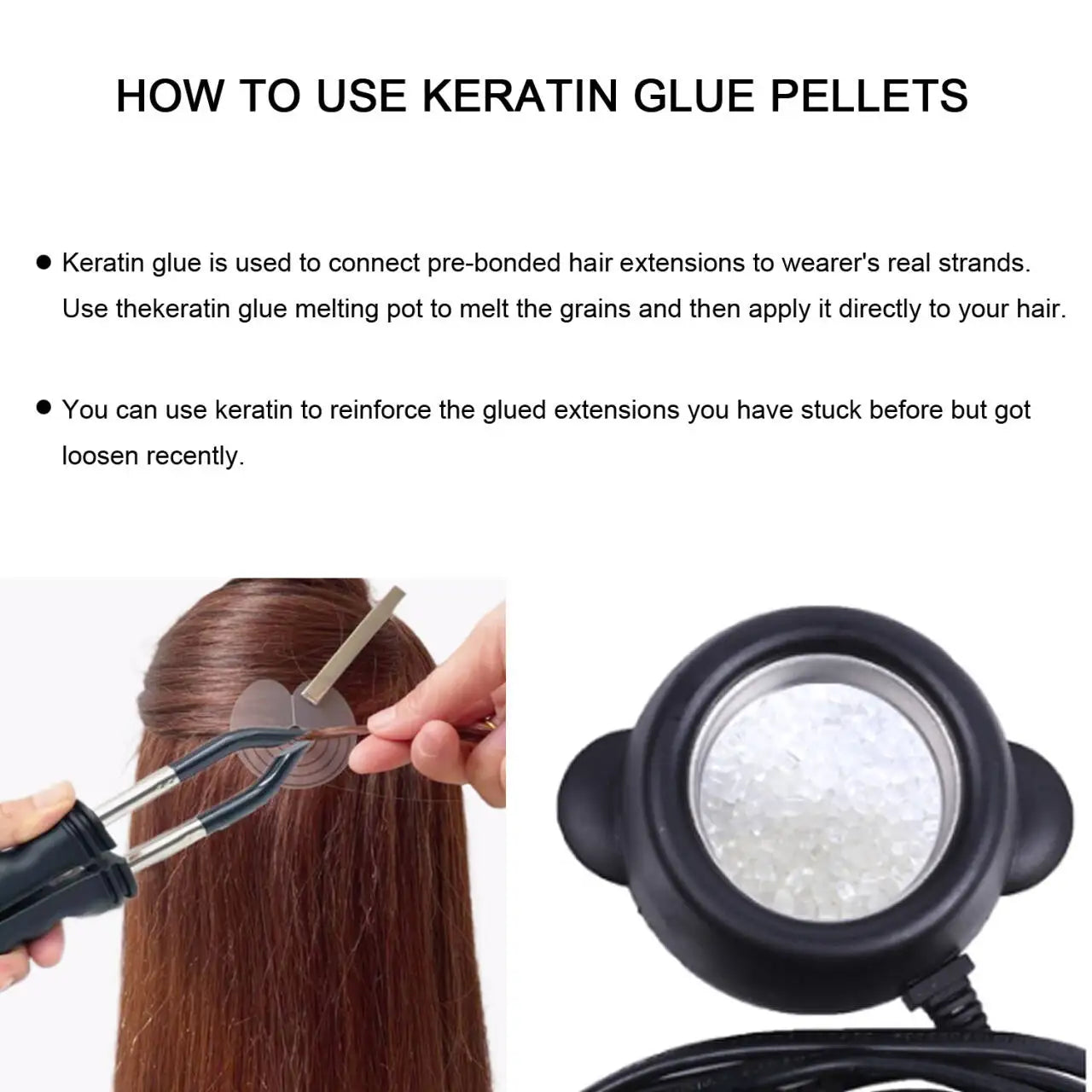 ITALIAN Keratin grain- 50gram/LOT 50g keratin granule White color for I tip/ U-tip hair
