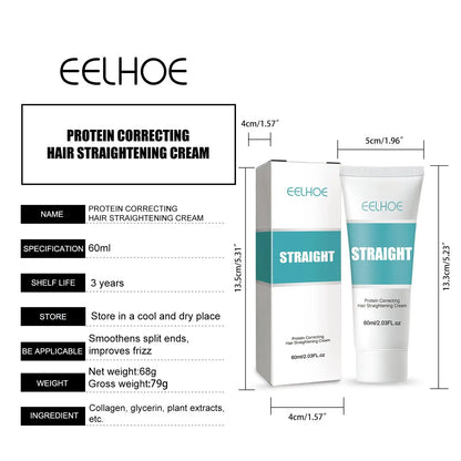 Keratin Hair Straightening Cream Hair Repair Conditioner Reduce Frizzy and Dry Hair Care Set Hair Salon Protein Correction Cream