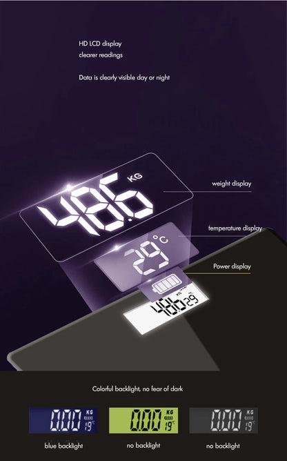 Scale for Body Weight, Weight Scale, веса.Digital Bathroom Scale with Step-On Technology,3 Backlit Display, 180kg Weighing Scale