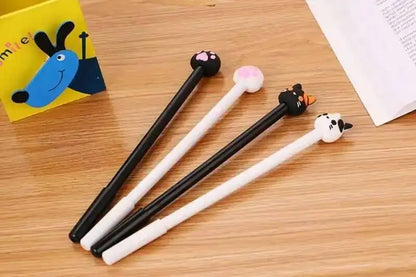 1 Pcs Lytwtw's Cartoon Cat Claw Paw Kawaii Cute School Supply Office Stationery Gel Pen Handles Creative sweet black cat lovely