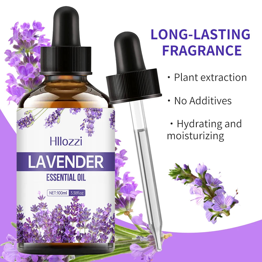 30ml/60ml/100ml plant 100% pure lavender body care essential oil lasting light fragrance suitable for face, skin and body