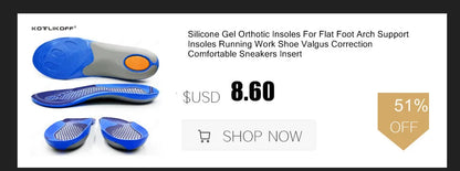 Silicon Gel Insoles Foot Care For Plantar Fasciitis Heel Spur Running Sport Insoles Shock Absorption Pads Arch Orthopedic Insole