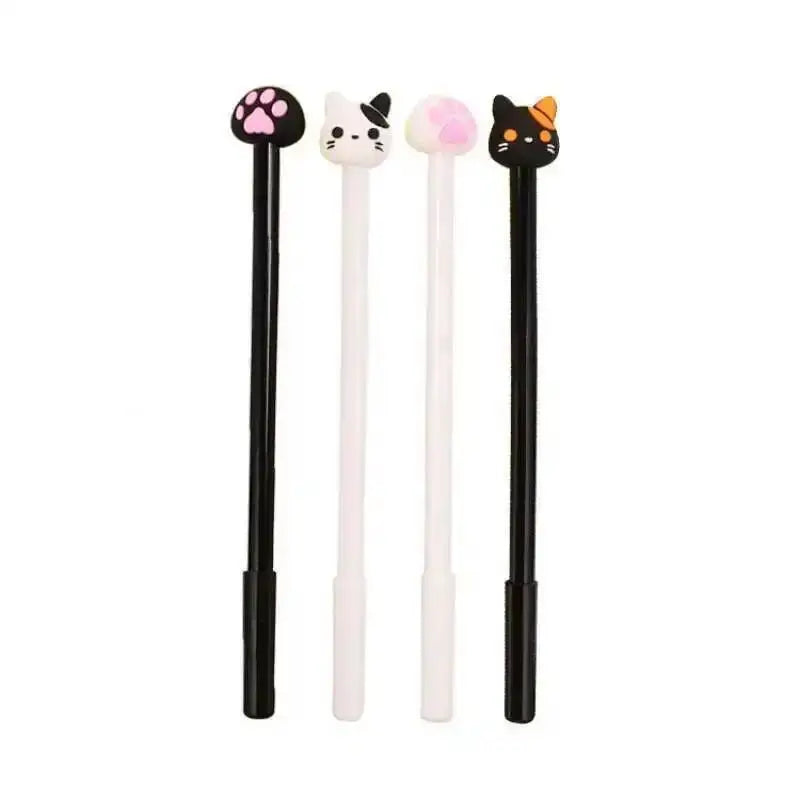 1 Pcs Lytwtw's Cartoon Cat Claw Paw Kawaii Cute School Supply Office Stationery Gel Pen Handles Creative sweet black cat lovely
