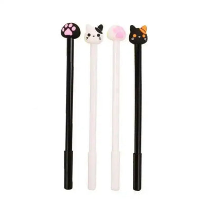 1 Pcs Lytwtw's Cartoon Cat Claw Paw Kawaii Cute School Supply Office Stationery Gel Pen Handles Creative sweet black cat lovely
