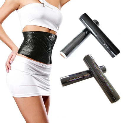 Weight Loss Body Wrap 60/100m Black Osmotic Body Wrap for Sauna Workout Sweat Enhancer Fat Burning Stomach Abdomen Belly Wrap