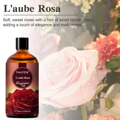 PHATOIL 100ml Fragrance Oil with Glass Dropper Fruit Carnival Almond Vanilla Warm Santal L'aube Rosa Aroma Perfume Oils For DIY