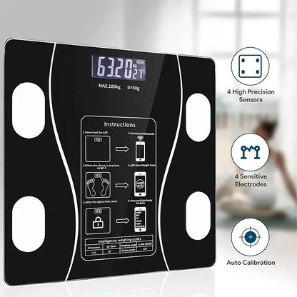 Body fat scales for weight loss, precise intelligent weighing and measuring fat electronic scales for men and women, Bluetooth