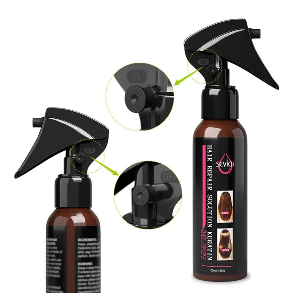Keratin Hair Smoothing Spray Hair Conditioner Keratin Hair Treatment For Dyeing Damaged Anti-frizzle Soften Shiny Hair Care Oil