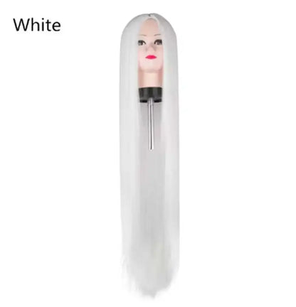 Fei-Show Black Wig 100CM/40 Inches Synthetic Heat Resistant Fiber Long Halloween Carnival Costume Cos-play Straight Hair