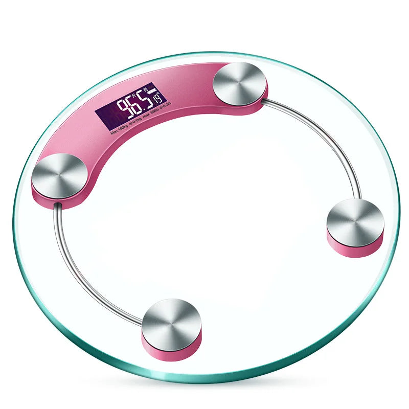 Round Shape Digital Body Weight Scale High-Definition LCD Display Bathroom Scale Floor Electronic Scales Precision 0.2-180KG