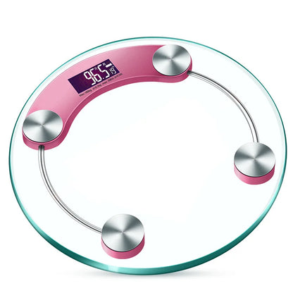 Round Shape Digital Body Weight Scale High-Definition LCD Display Bathroom Scale Floor Electronic Scales Precision 0.2-180KG