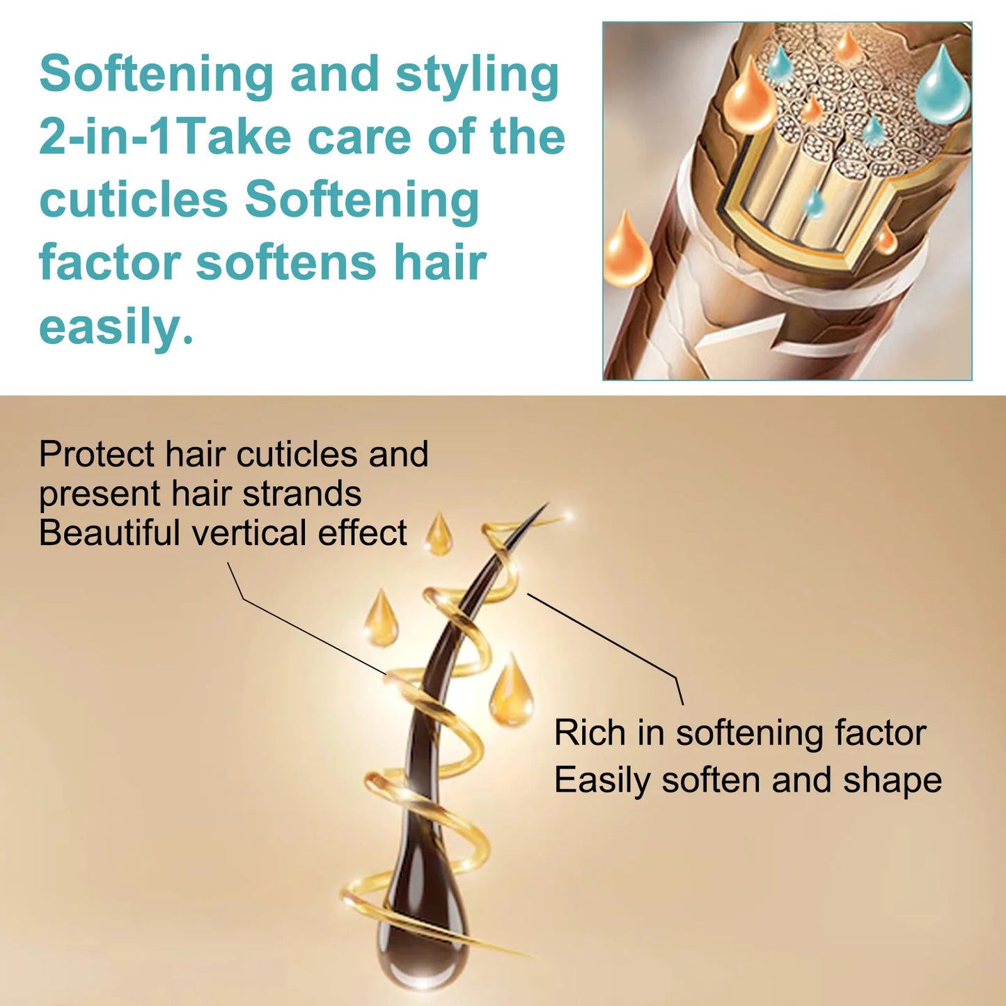 Keratin Hair Straightening Cream Hair Repair Conditioner Reduce Frizzy and Dry Hair Care Set Hair Salon Protein Correction Cream