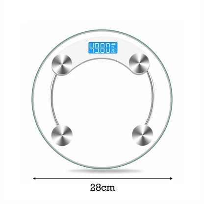 Round Shape Digital Body Weight Scale High-Definition LCD Display Bathroom Scale Floor Electronic Scales Precision 0.2-180KG