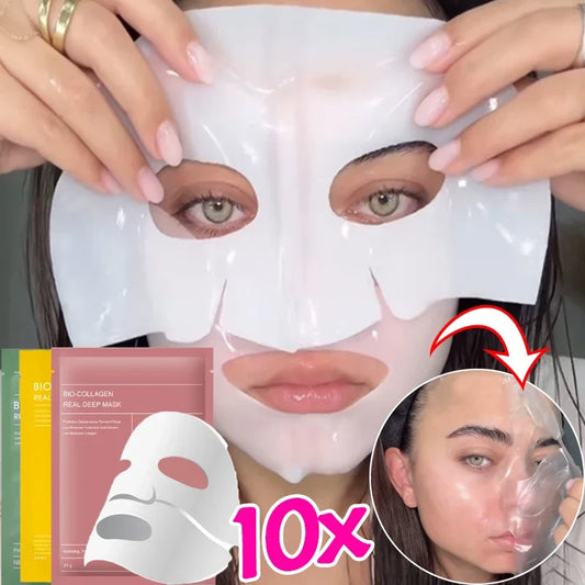 Collagen Face Mask Moisturizing Brightening Deep Hydration Overnight Mask Nourishing Refreshing Face Skin Care Bio Collagen Mask