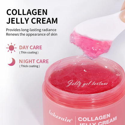 Collagen Jelly Cream Improving Skin Elasticity Tightening Soothing Moisturizing Anti-Aging Firmness Hydration Skincare Face Gel