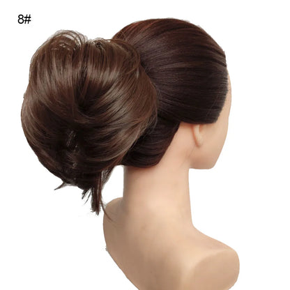 Jeedou Messy Bun Chignon Donut Hair Pad Elastic Hair Rope Rubber Band Synthetic Hairpiece Hair Accessories for Women