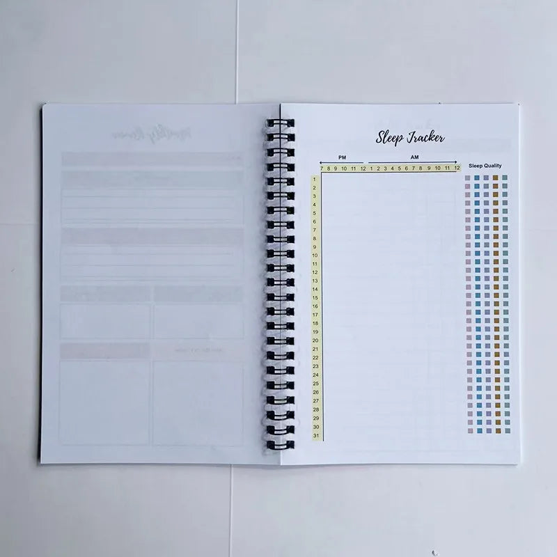 Bview Art Weight Loss Planner & Journal - Fitness Diet Tracker Notebook for Goal Setting, Healthy Lifestyle Organizer