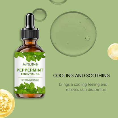 Pure Peppermint Essential Oil Facial Skin Care Body Massage Firming Hydrating Moisturizing Refreshing Aromatherapy Diffuser Oil