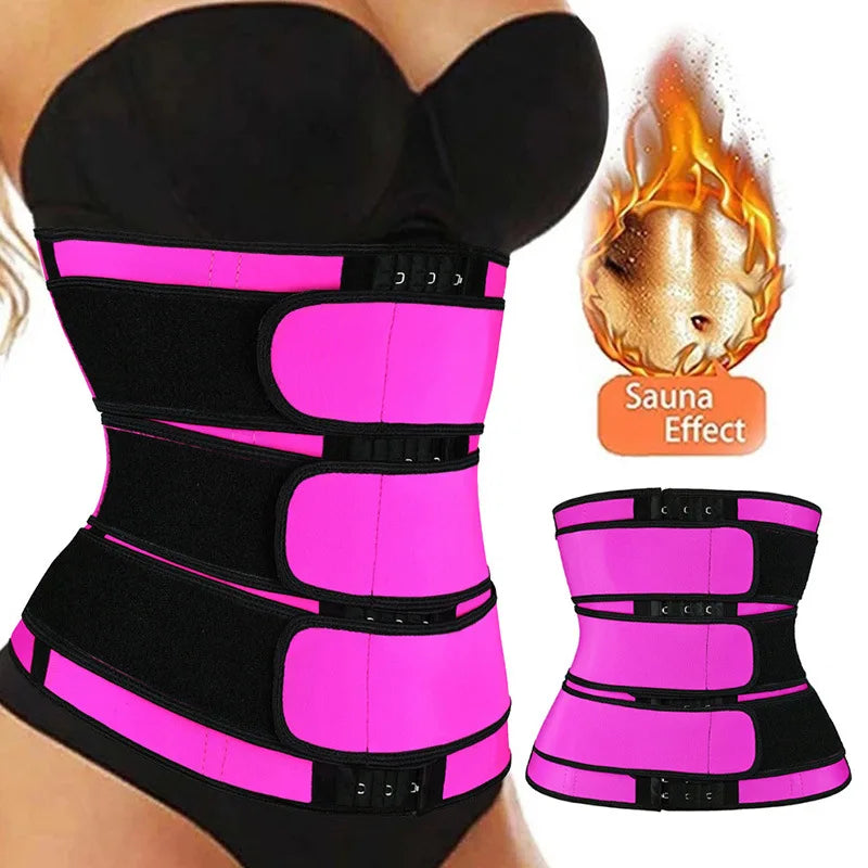 Women Waist Weight Loss Belt Breathable Fitness Corset Adjustable Body Shaper Fat Burning Weight Loss Bandage Exercise Portable