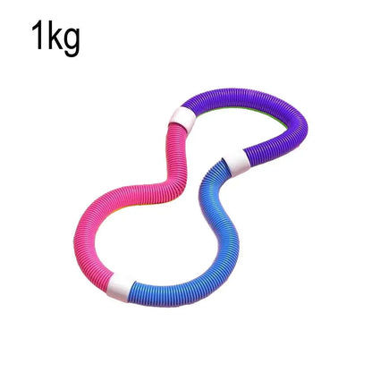 Upgrade Waist Trimmer Hoop for Weight Loss Soft Spring Fitness Hoop Detachable Foldable Portable Abdominal Exercise Circle for W