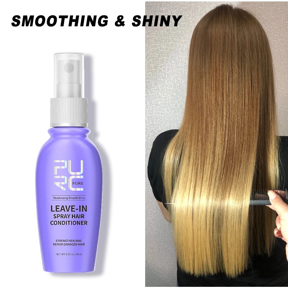 Leave-in Conditioner Coconut Oil Smoothing Spray Anti Frizz Moisturizing Hair Mask Dry Damage Treatment Cream  Hair Care PURC