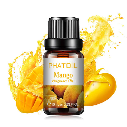 PHATOIL 10ml Strawberry Fragrance Oil Fruit Perfume Making Coconut Tangerine Mango Passion Fruit Watermelon Lemon Fig Aroma Oil