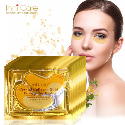 InniCare 40pcs Beauty Gold Crystal Collagen Patches For Eye Moisturizing Firming Eye Mask Korean Cosmetics Skin Care