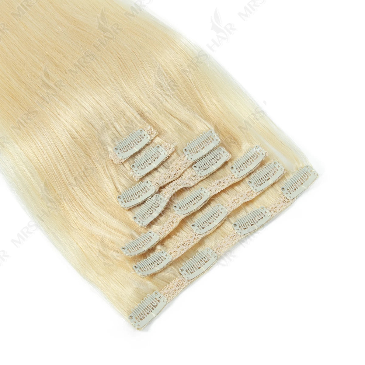 MRSHAIR Clip in Hair Extension Human Hair Real Natural Clip in Hair Extension Double Weft Full Head 7PCS Clip Ins For Add Volume