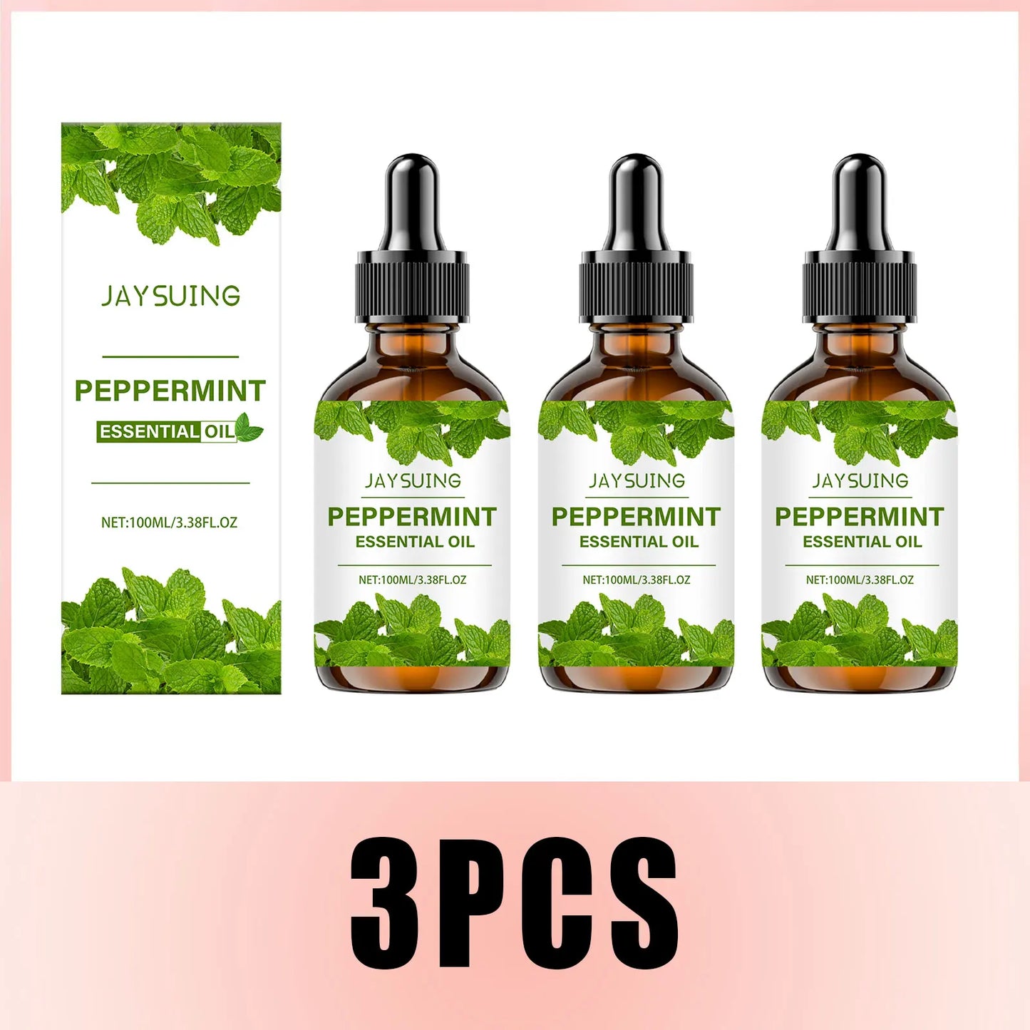 Pure Peppermint Essential Oil Facial Skin Care Body Massage Firming Hydrating Moisturizing Refreshing Aromatherapy Diffuser Oil