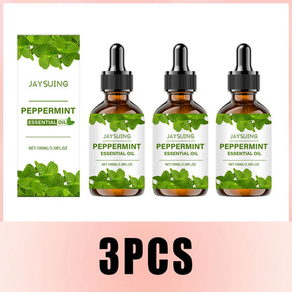 Pure Peppermint Essential Oil Facial Skin Care Body Massage Firming Hydrating Moisturizing Refreshing Aromatherapy Diffuser Oil