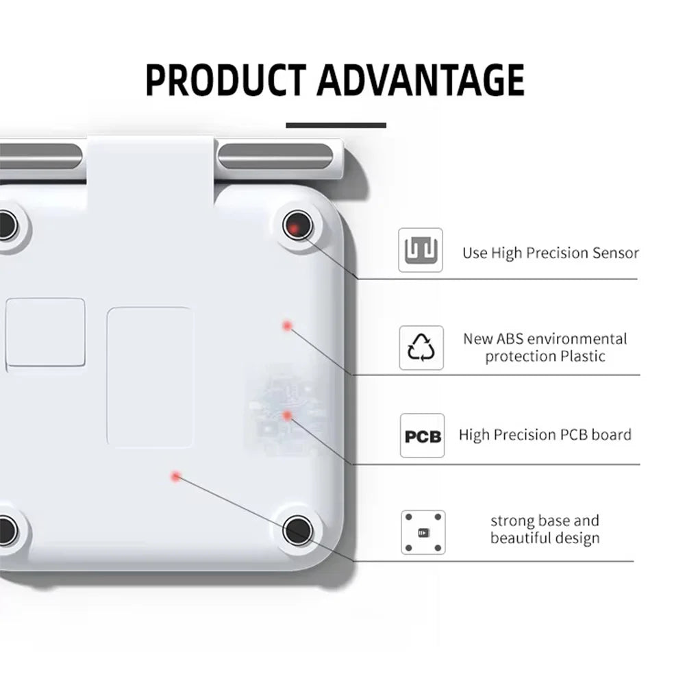 Weight Scale for Body Fat with Handle, 24 Precise Body Biological Analyzer, Digital Bathroom Weighing Bluetooth Scale