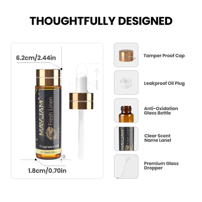 MAYJAM Aromatic Essential Oil White Musk Sea Breeze Baby Powder Strawberry Bay Rum Rain Bamboo Classic Cologne Scents