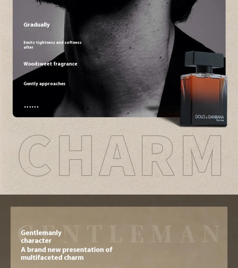 High Quality Eau De Toilette for Men - Fresh Romantic Fougere Scent Woody Notes 50ml Cologne Perfume