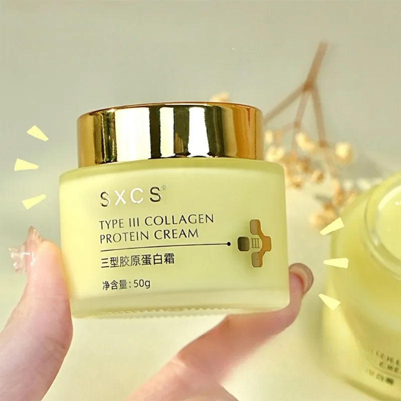 Type III Collagen Protein Cream for Face Moisturizing Lightens Fine Lines, Tightens and Brightens Skin Care Anti-Agin Firming