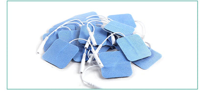 10Pcs 2mm Plug Non-woven Fabric Reusable Self Adhesive Electrode Pads Conductive Gel Pad Body Digital  Massager