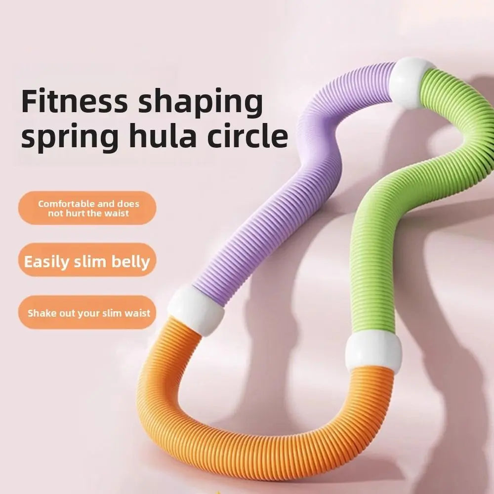 Soft Spring Sports Hoop Waist Trainer Slient Slimming Belly Weight Loss Circle Foldable Without Harm Weighted Exercise Hoops