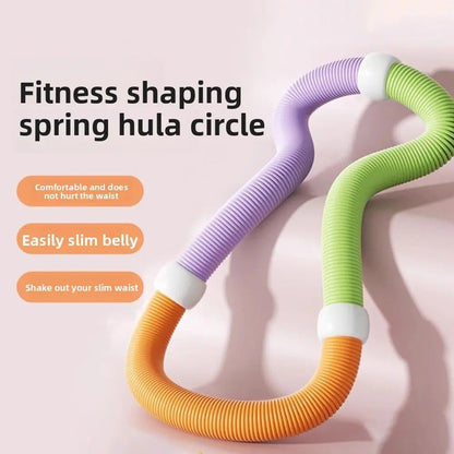 Soft Spring Sports Hoop Waist Trainer Slient Slimming Belly Weight Loss Circle Foldable Without Harm Weighted Exercise Hoops