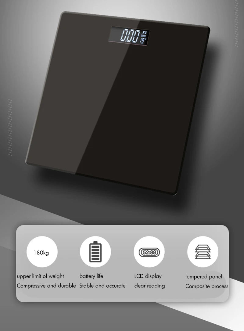 Scale for Body Weight, Weight Scale, веса.Digital Bathroom Scale with Step-On Technology,3 Backlit Display, 180kg Weighing Scale