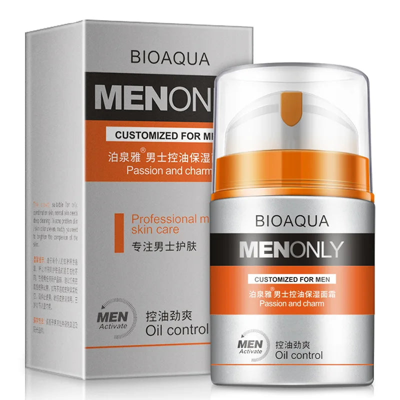 BIOAQUA Brand Men Skin Care Deep Hydrating Moisturizing Oil-control Face Cream Firming Day Cream 50g Men's Skin Care Products