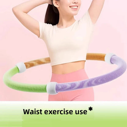 Soft Spring Sports Hoop Waist Trainer Slient Slimming Belly Weight Loss Circle Foldable Without Harm Weighted Exercise Hoops