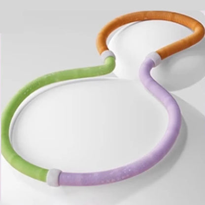 Soft Spring Sports Hoop Waist Trainer Slient Slimming Belly Weight Loss Circle Foldable Without Harm Weighted Exercise Hoops