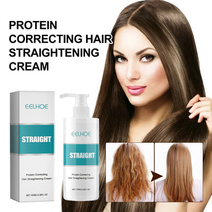 Keratin Hair Straightening Cream Hair Repair Conditioner Reduce Frizzy and Dry Hair Care Set Hair Salon Protein Correction Cream