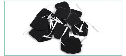 10Pcs 2mm Plug Non-woven Fabric Reusable Self Adhesive Electrode Pads Conductive Gel Pad Body Digital  Massager