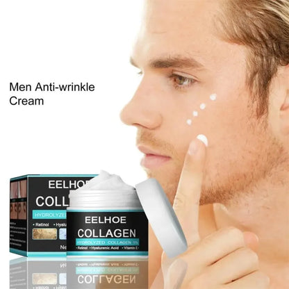 Collagen Face Cream For Men Anti Aging Facial Lifting Firming Moisturizing Nourishing Hyaluronic Acid Whitening Cream Skin Care
